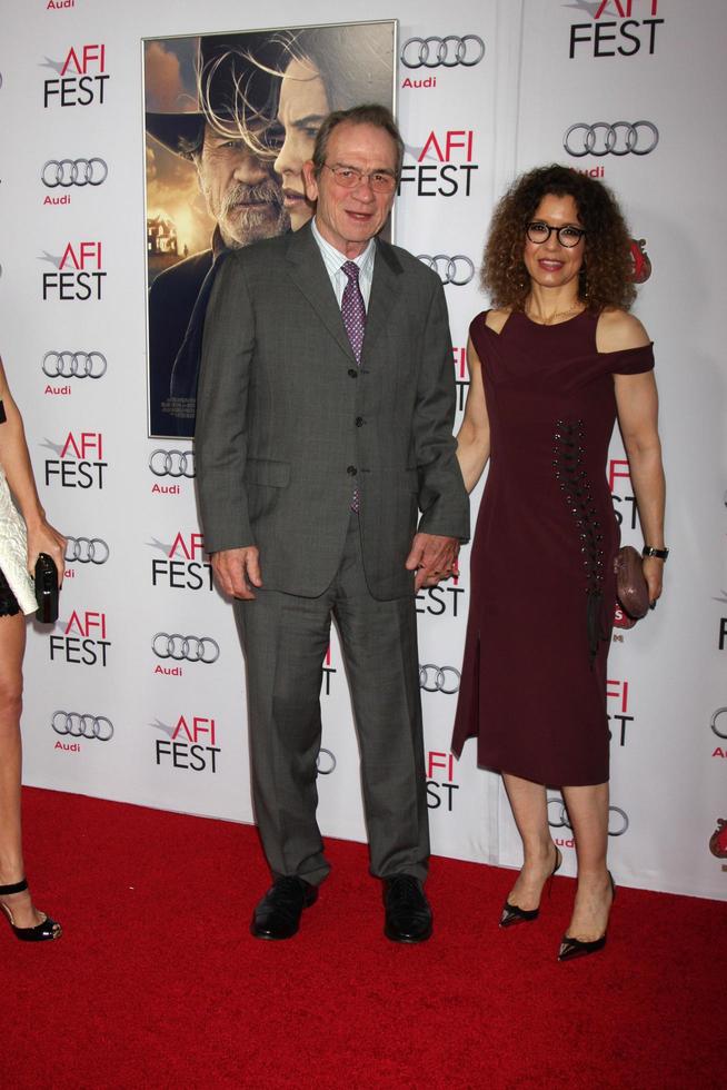LOS ANGELES, NOV 11 - Tommy Lee Jones, Dawn Laurel-Jones at the THe Homesman Screening at AFI Film Festival at the Dolby Theater on November 11, 2014 in Los Angeles, CA photo