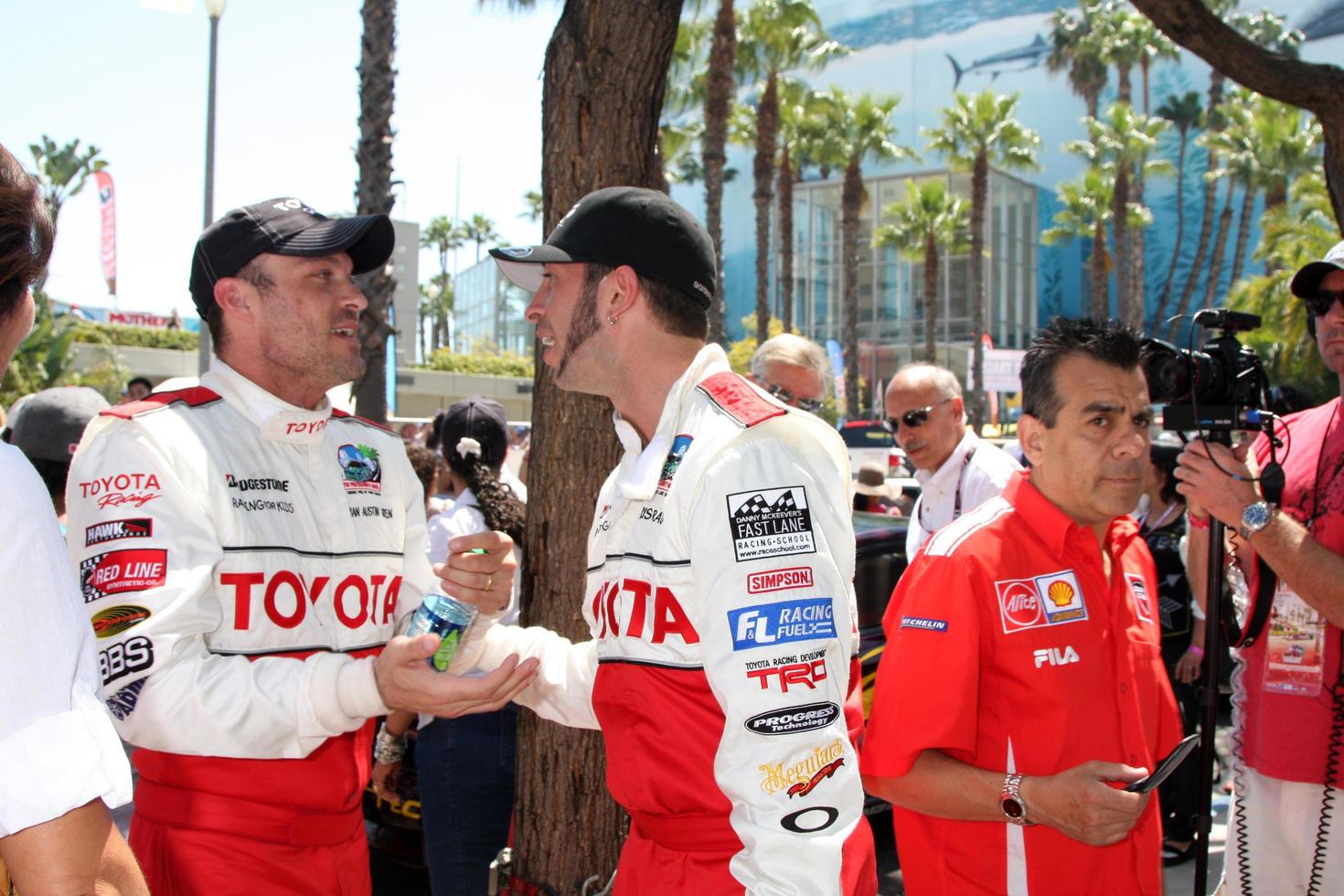 LOS ANGELES, APR 16 - Brian Austin Green, Chris Rado at the Toyota Grand Prix Pro Celeb Race at Toyota Grand Prix Track on April 16, 2011 in Long Beach, CA photo