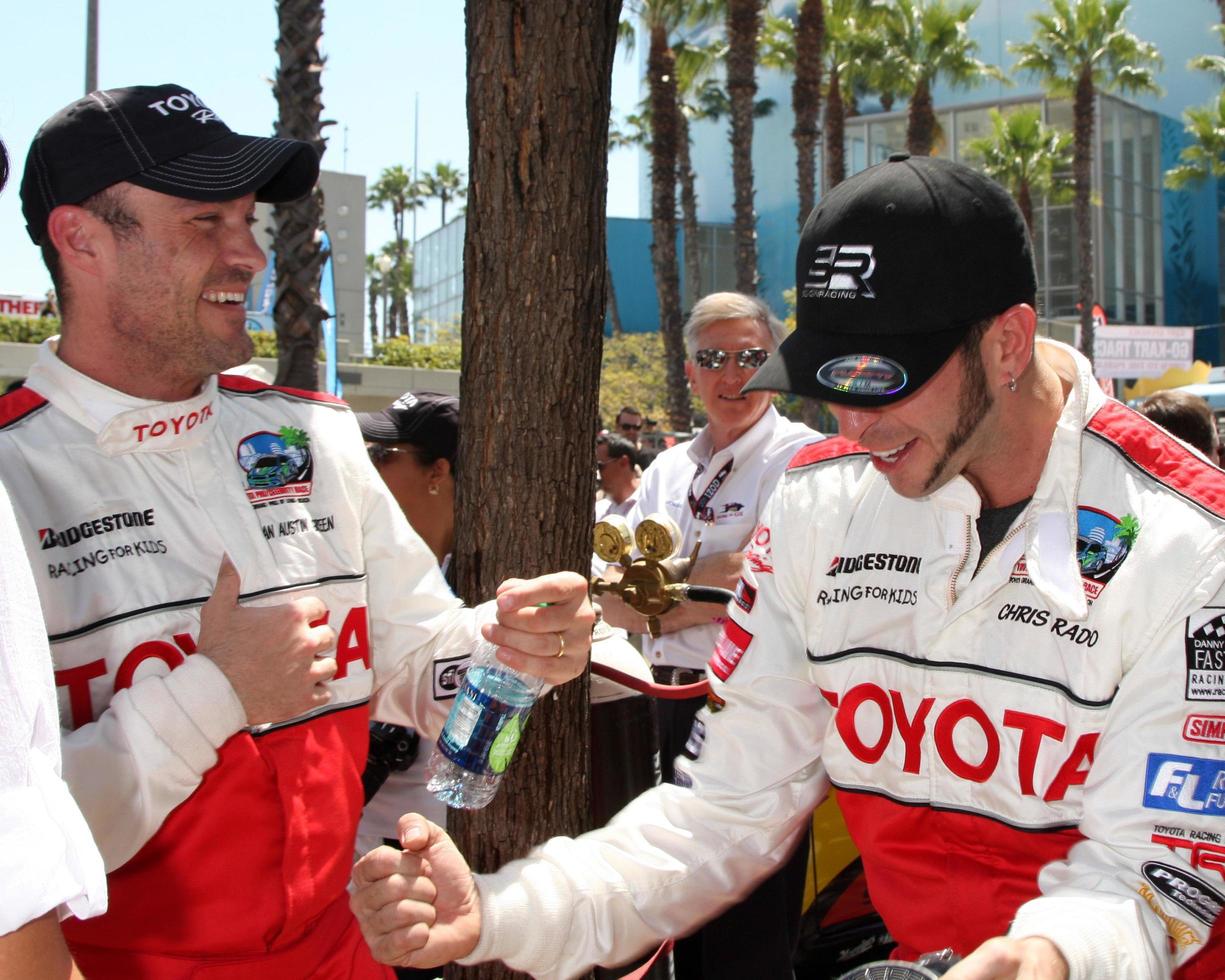 LOS ANGELES, APR 16 - Brian Austin Green, Chris Rado at the Toyota Grand Prix Pro Celeb Race at Toyota Grand Prix Track on April 16, 2011 in Long Beach, CA photo