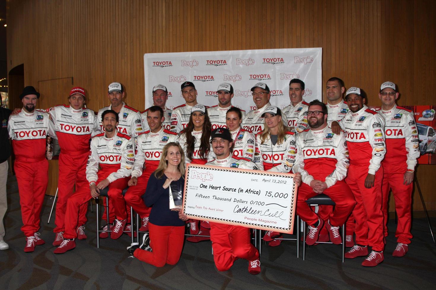 LOS ANGELES, APR 13 - Kim Coates and Racers at the Toyota Pro Celeb Race Qualifying Day at Grand Prix Race Track on April 13, 2012 in Long Beach, CA photo
