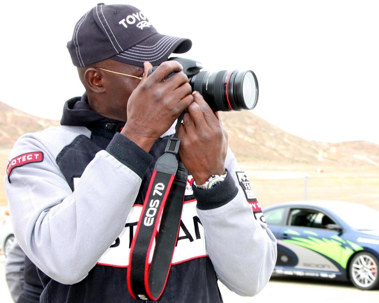 LOS ANGELES, MAR 19 - Djimon Hounsou at the Toyota Pro Celebrity Race Training Session at Willow Springs Speedway on March 19, 2011 in Rosamond, CA photo