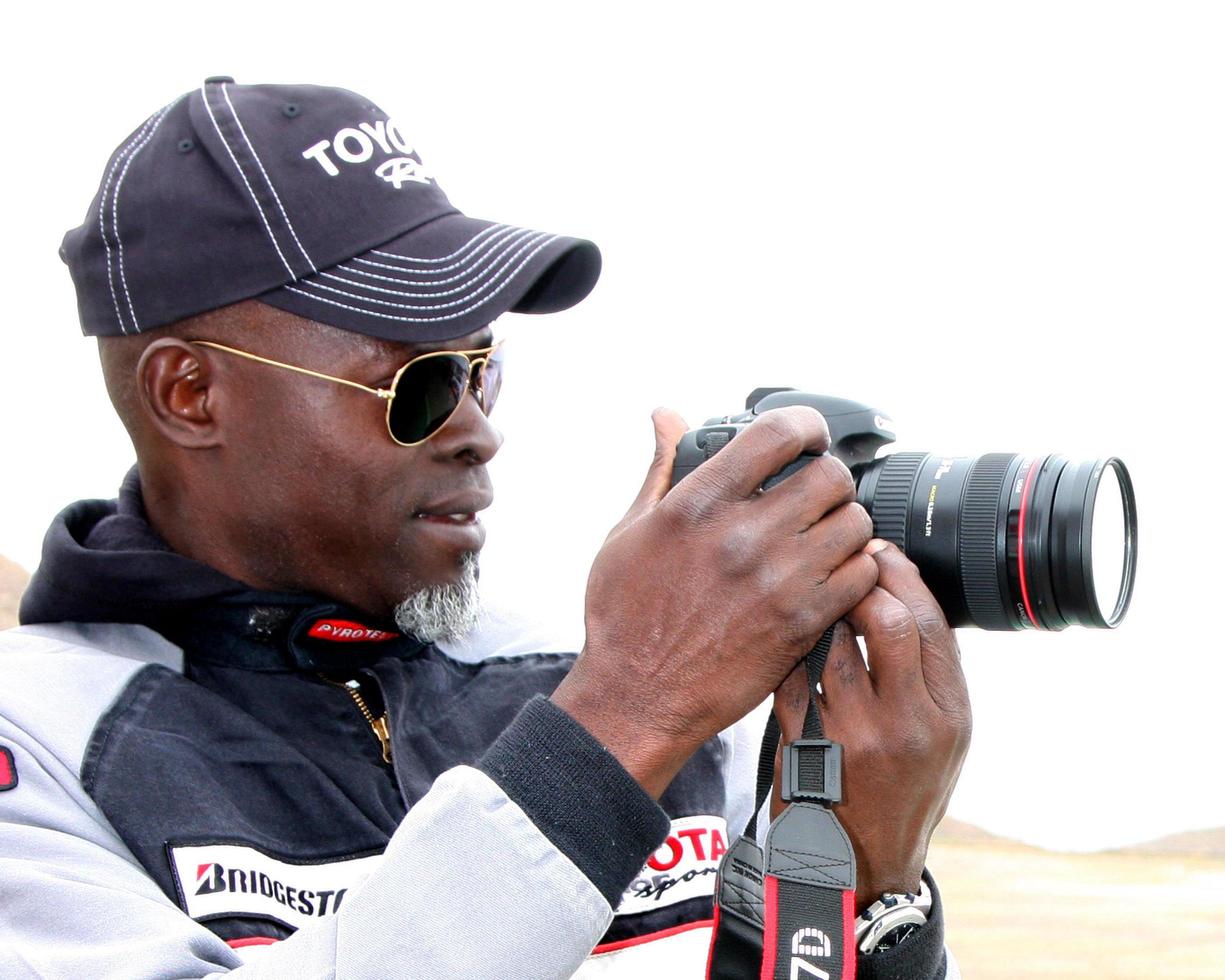 LOS ANGELES, MAR 19 - Djimon Hounsou at the Toyota Pro Celebrity Race Training Session at Willow Springs Speedway on March 19, 2011 in Rosamond, CA photo