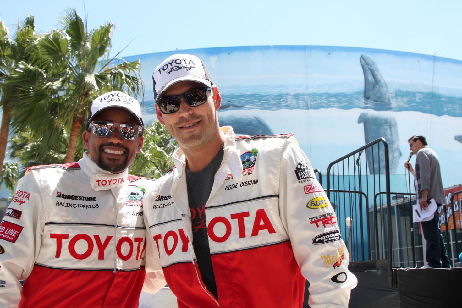 LOS ANGELES, APR 14 - Hill Harper, Eddie Cibrian at the 2012 Toyota Pro Celeb Race at Long Beach Grand Prix on April 14, 2012 in Long Beach, CA photo