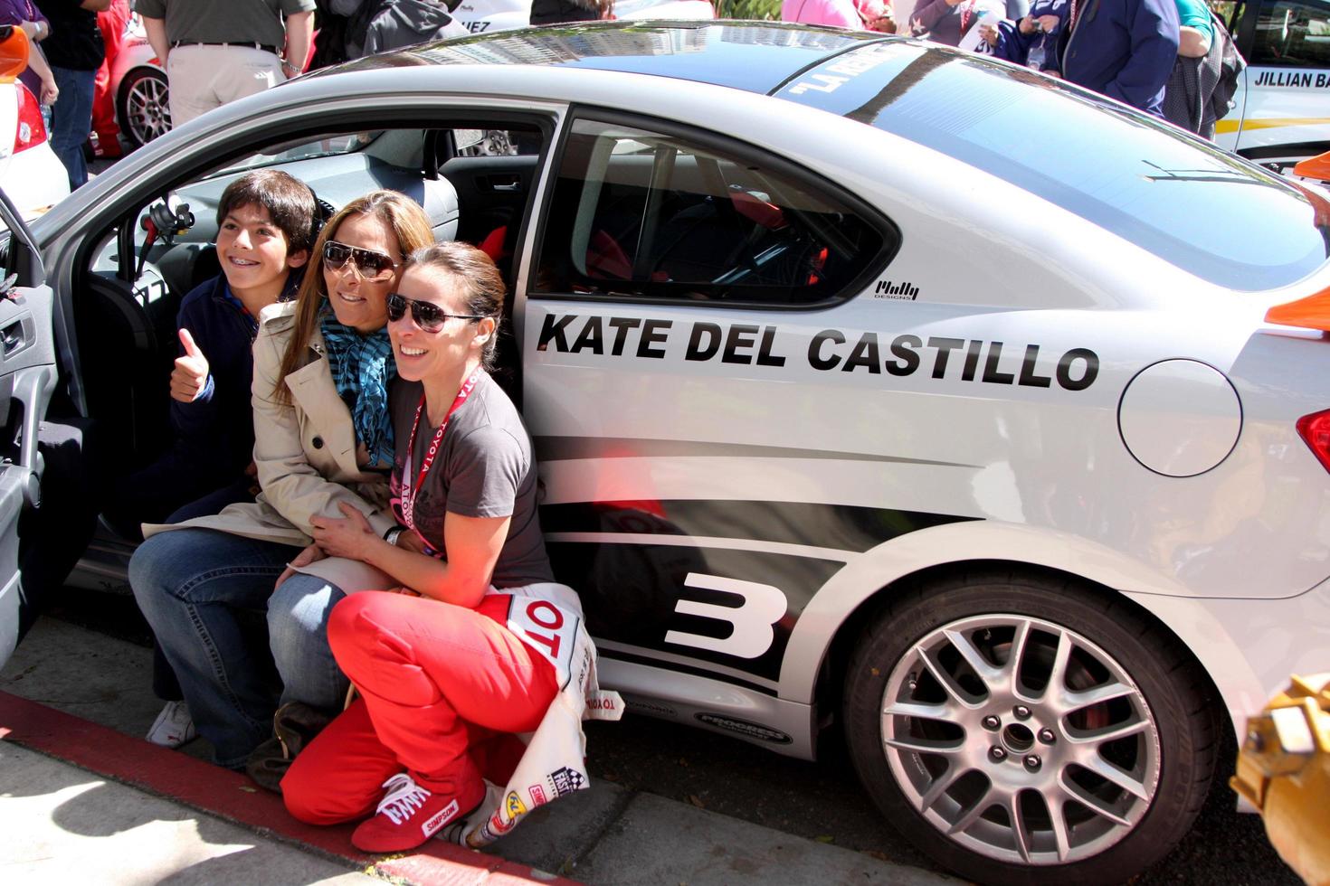 LOS ANGELES, APR 14 - Kate del Castillo, sister Veronica del Castillo, nephew at the 2012 Toyota Pro Celeb Race at Long Beach Grand Prix on April 14, 2012 in Long Beach, CA photo