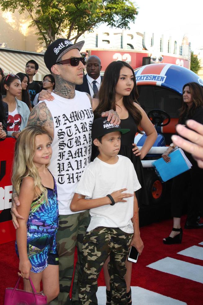 LOS ANGELES, JUN 10 - Travis Barker at the 22 Jump Street Premiere at Village Theater on June 10, 2014 in Westwood, CA photo