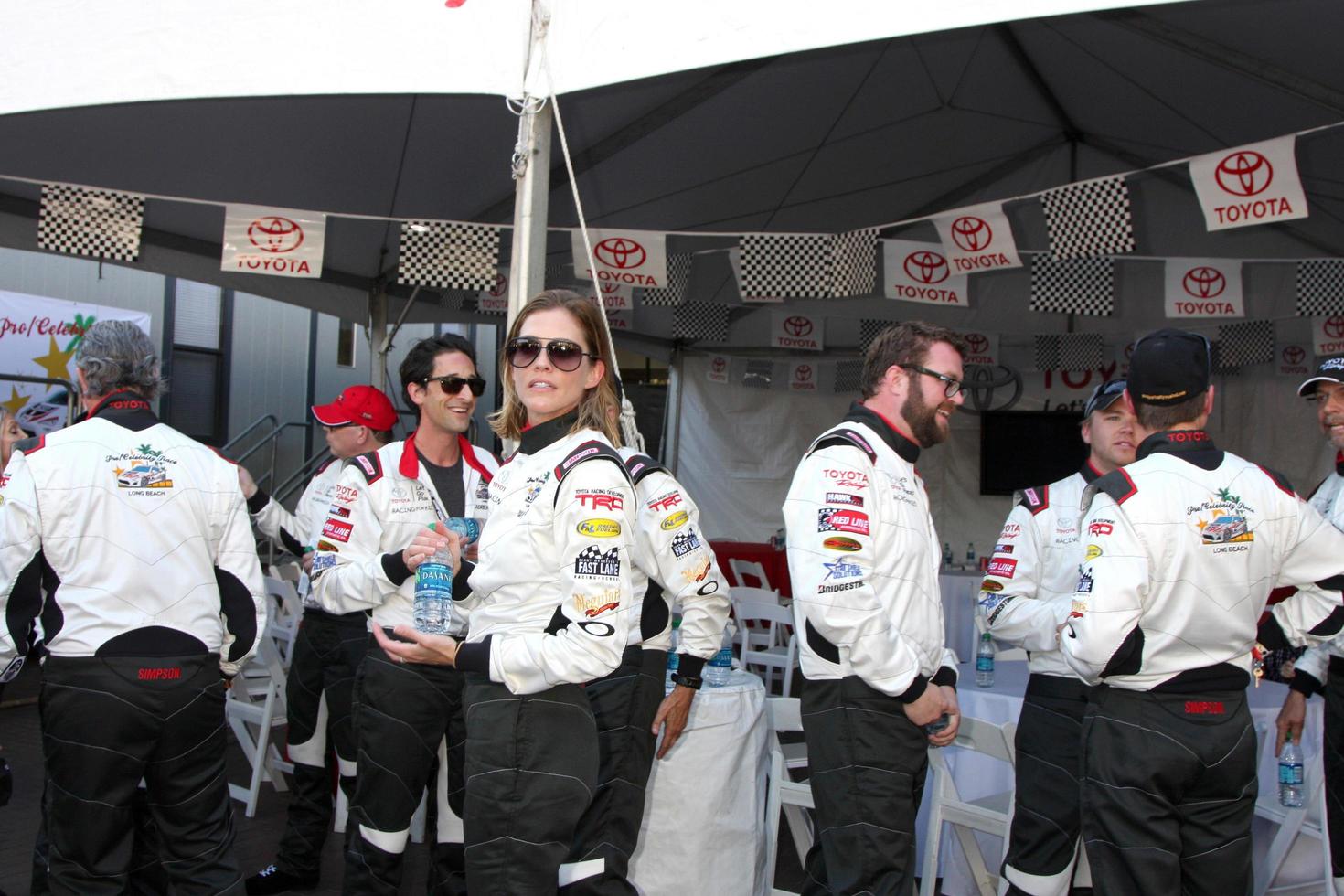 LOS ANGELES, APR 11 - Tricia Helfer at the 2014 Pro Celeb Race Qualifying Day at Long Beach Grand Prix on April 11, 2014 in Long Beach, CA photo