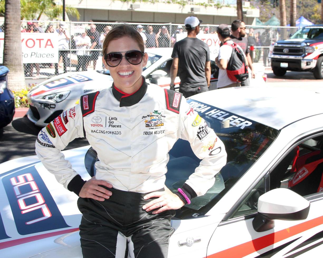 LOS ANGELES, APR 11 - Tricia Helfer at the 2014 Pro Celeb Race Qualifying Day at Long Beach Grand Prix on April 11, 2014 in Long Beach, CA photo