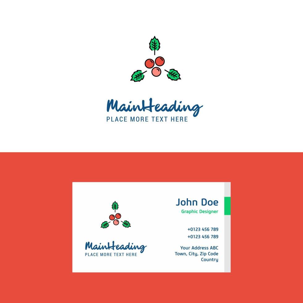 Flat Cherries Logo and Visiting Card Template Busienss Concept Logo Design vector