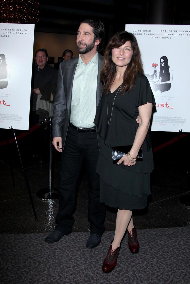 LOS ANGELES, MAR 21 - David Schwimmer Catherine Keener arrives at the Trust Premiere at Directors Guild of America on March 21, 2011 in Los Angeles, CA photo