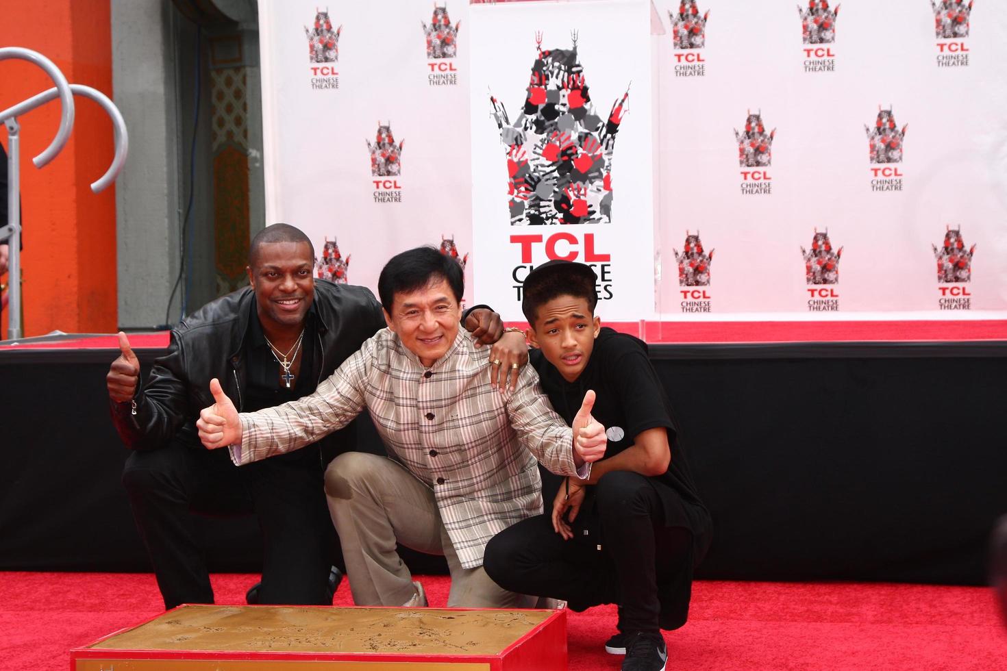 LOS ANGELES, JUN 6 - Chris Tucker, Jackie Chan, Jaden Smith at the Hand and Footprint ceremony for Jackie Chan at the TCL Chinese Theater on June 6, 2013 in Los Angeles, CA photo