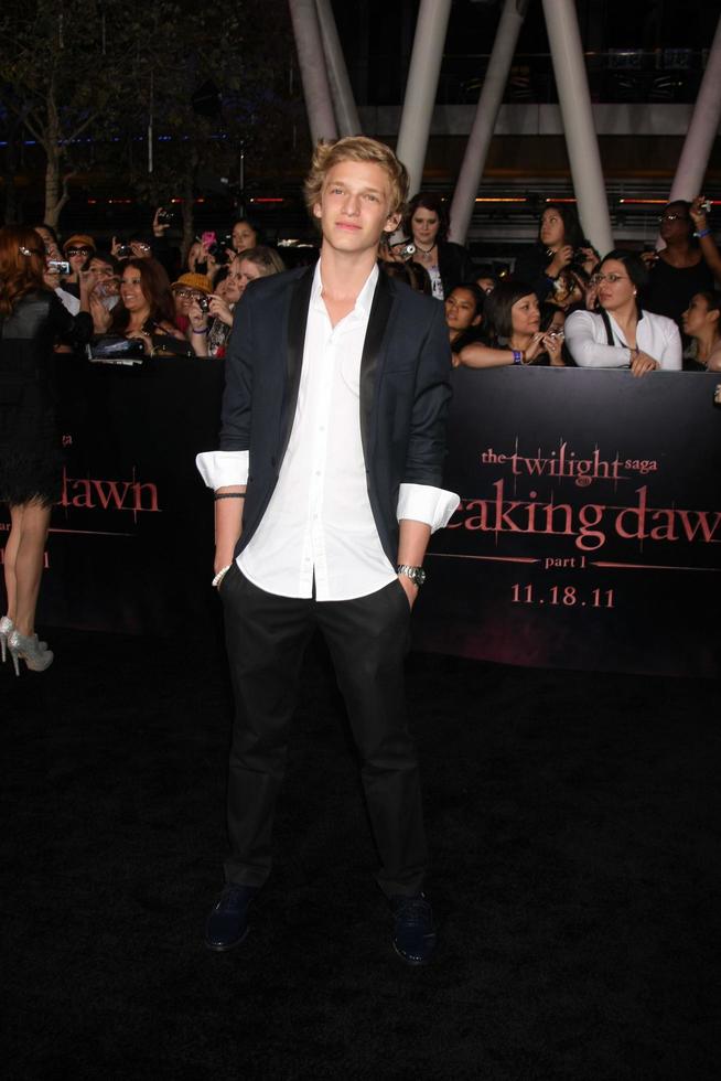 LOS ANGELES, NOV 14 - Cody Simpson arrives at the Twilight - Breaking Dawn Part 1 World Premiere at Nokia Theater at LA LIve on November 14, 2011 in Los Angeles, CA photo