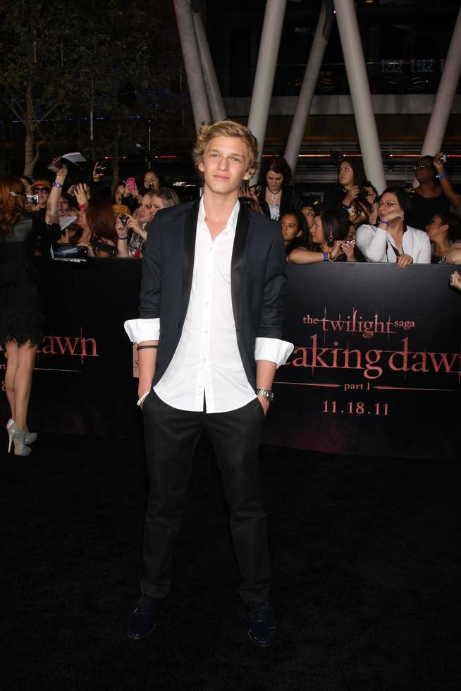 LOS ANGELES, NOV 14 - Cody Simpson arrives at the Twilight - Breaking Dawn Part 1 World Premiere at Nokia Theater at LA LIve on November 14, 2011 in Los Angeles, CA photo