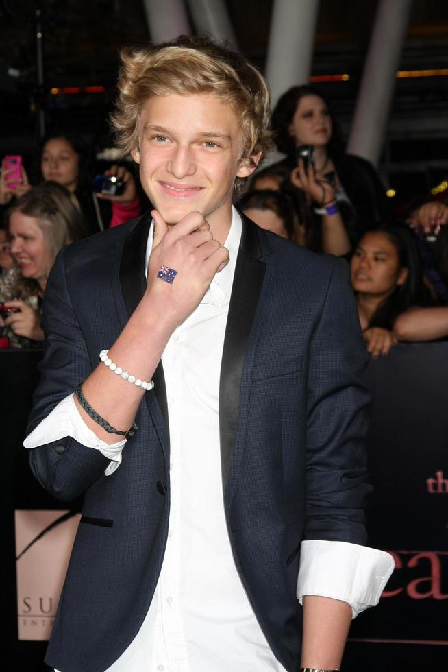 LOS ANGELES, NOV 14 - Cody Simpson arrives at the Twilight - Breaking Dawn Part 1 World Premiere at Nokia Theater at LA LIve on November 14, 2011 in Los Angeles, CA photo