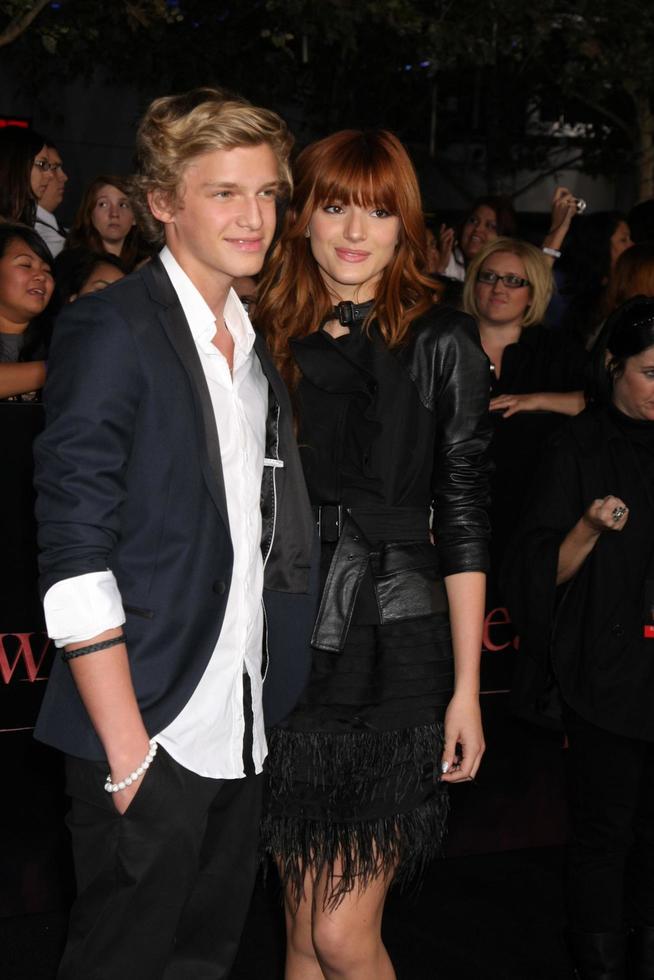 LOS ANGELES, NOV 14 - Cody Simpson, Bella Thorne arrives at the Twilight - Breaking Dawn Part 1 World Premiere at Nokia Theater at LA LIve on November 14, 2011 in Los Angeles, CA photo