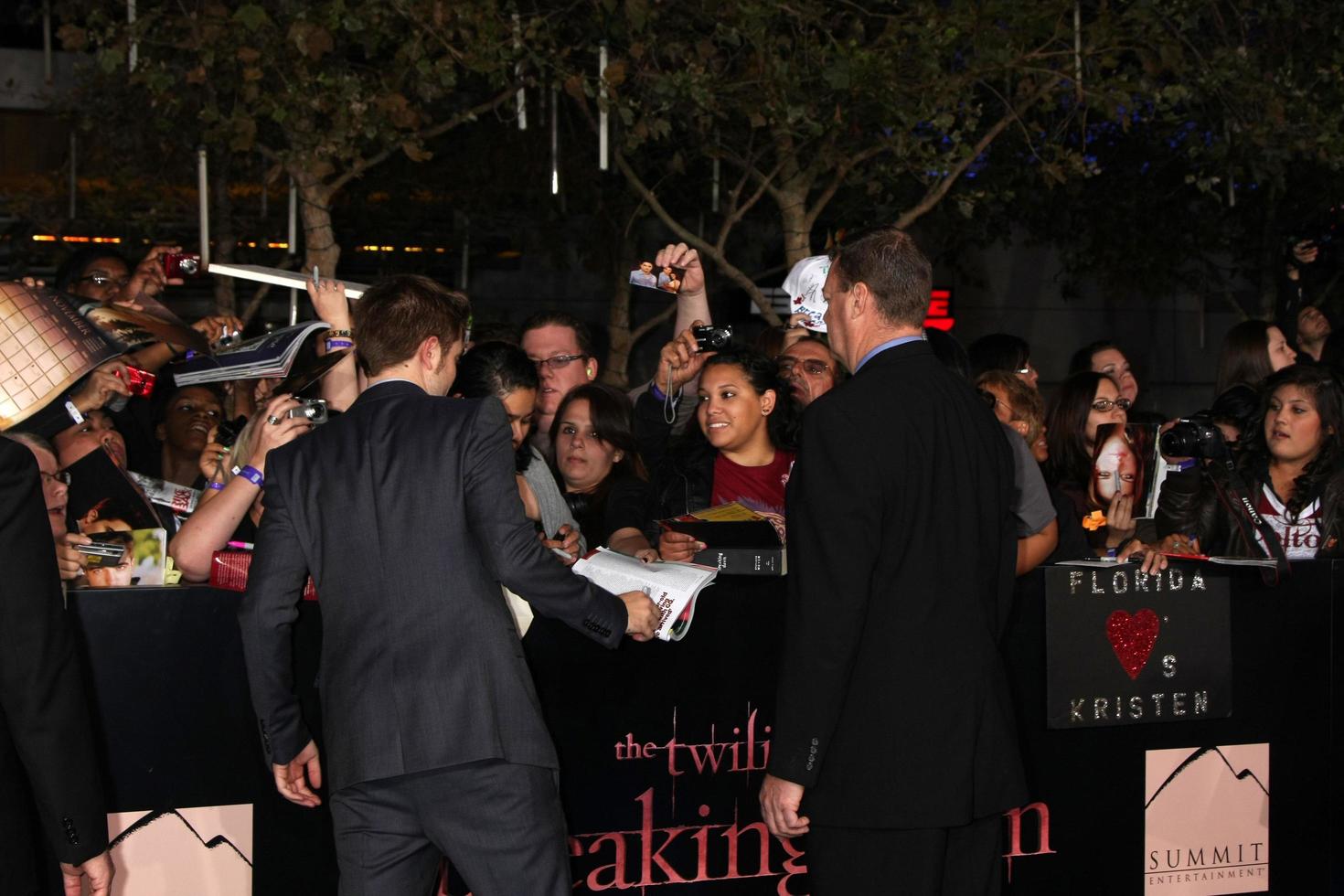 LOS ANGELES, NOV 14 - Robert Pattinson arrives at the Twilight - Breaking Dawn Part 1 World Premiere at Nokia Theater at LA LIve on November 14, 2011 in Los Angeles, CA photo