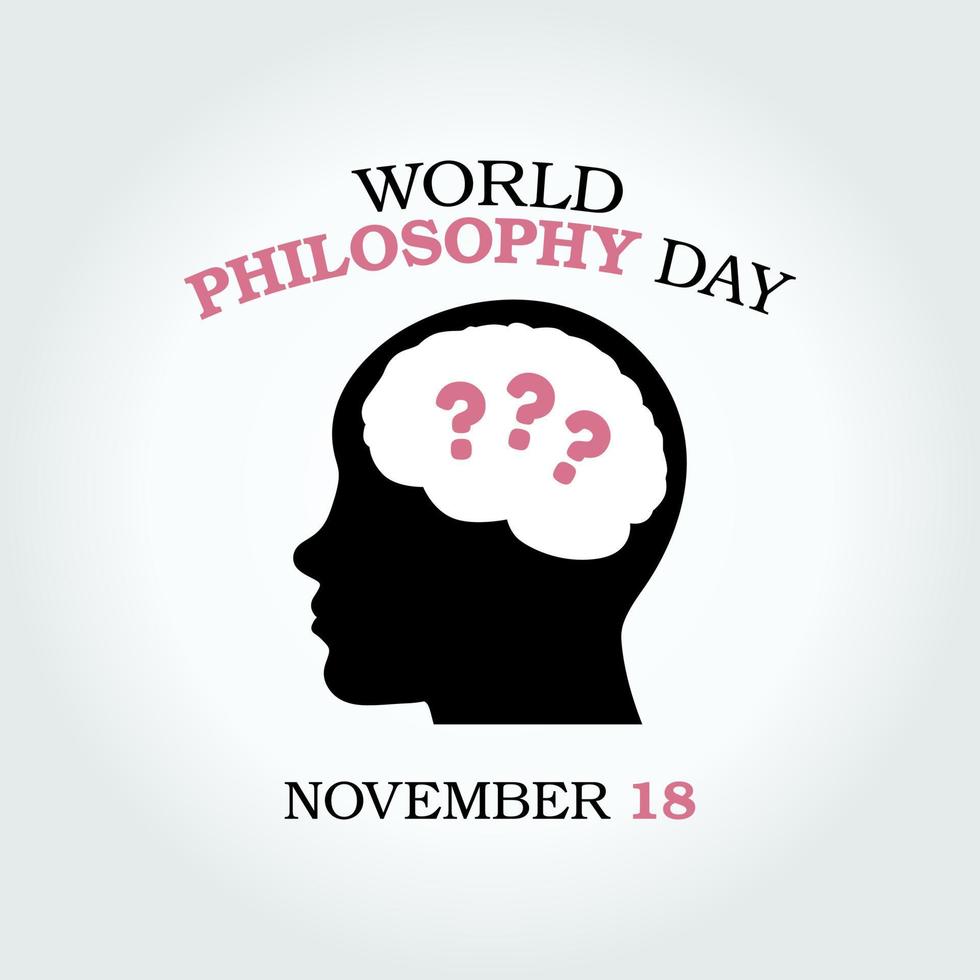 vector graphic of world philosophy day good for world philosophy day celebration. flat design