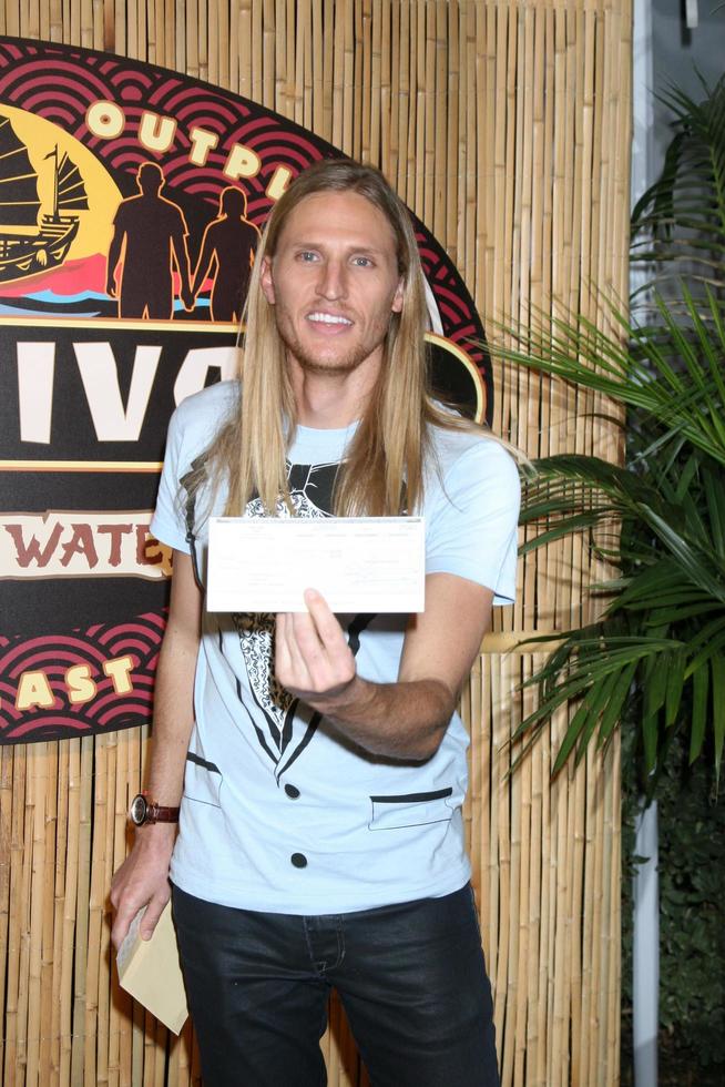 LOS ANGELES, DEC 15 - Tyson Apolstol at the Survivor Blood vs Water Finale at CBS Television City on December 15, 2013 in Los Angeles, CA photo