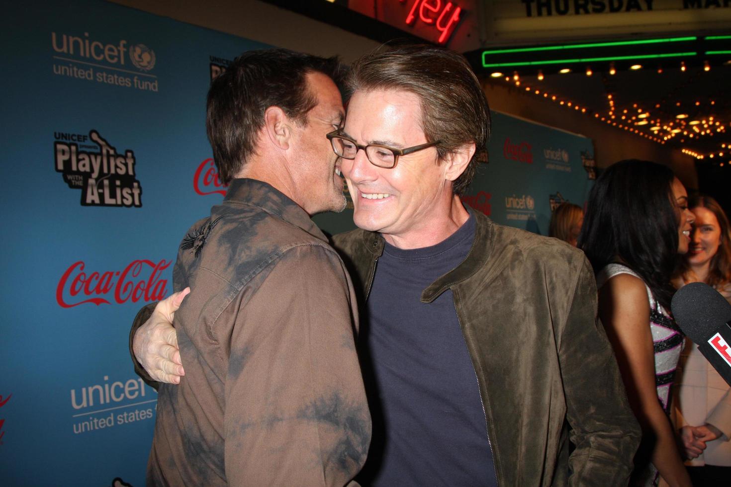 LOS ANGELES, MAR 15 - James Denton Kyle MacLachlan arrives at the UNICEF Playlist With The A-List Concert at the El Rey Theater on March 15, 2012 in Los Angeles, CA photo