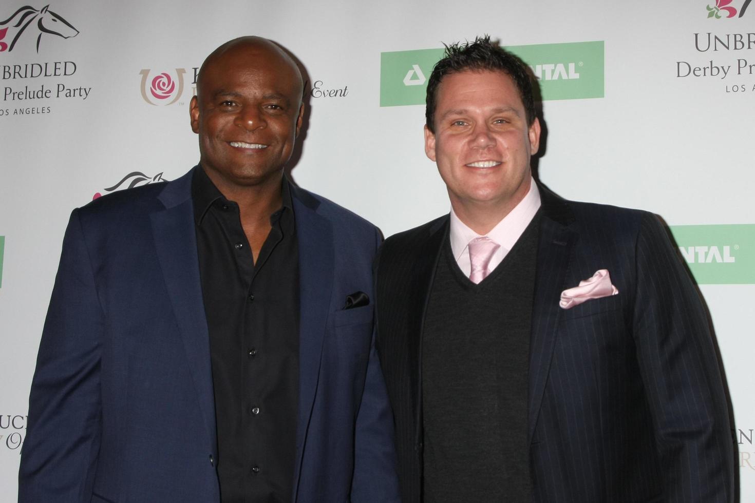 LOS ANGELES, JAN 7 - Warren Moon, Bob Guiney at the 7th Unbridled Eve Derby Prelude Party at the The London Hotel on January 7, 2016 in West Hollywood, CA photo