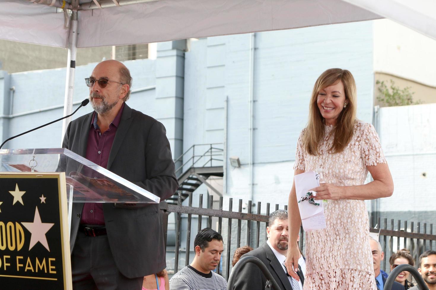 LOS ANGELES, OCT 17 - Richard Schiff, Allison Janney at the Allison Janney Hollywood Walk of Fame Star Ceremony at the Gower and Hollywood on October 17, 2016 in Los Angeles, CA photo