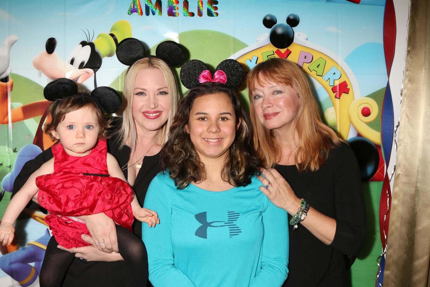 LOS ANGELES, DEC 4 - Amelie Bailey, Adrienne Frantz Bailey, Kylie Lyn Rodriguez, Andrea Evans at the Amelie Bailey s 1st Birthday Party at Private Residence on December 4, 2016 in Studio CIty, CA photo