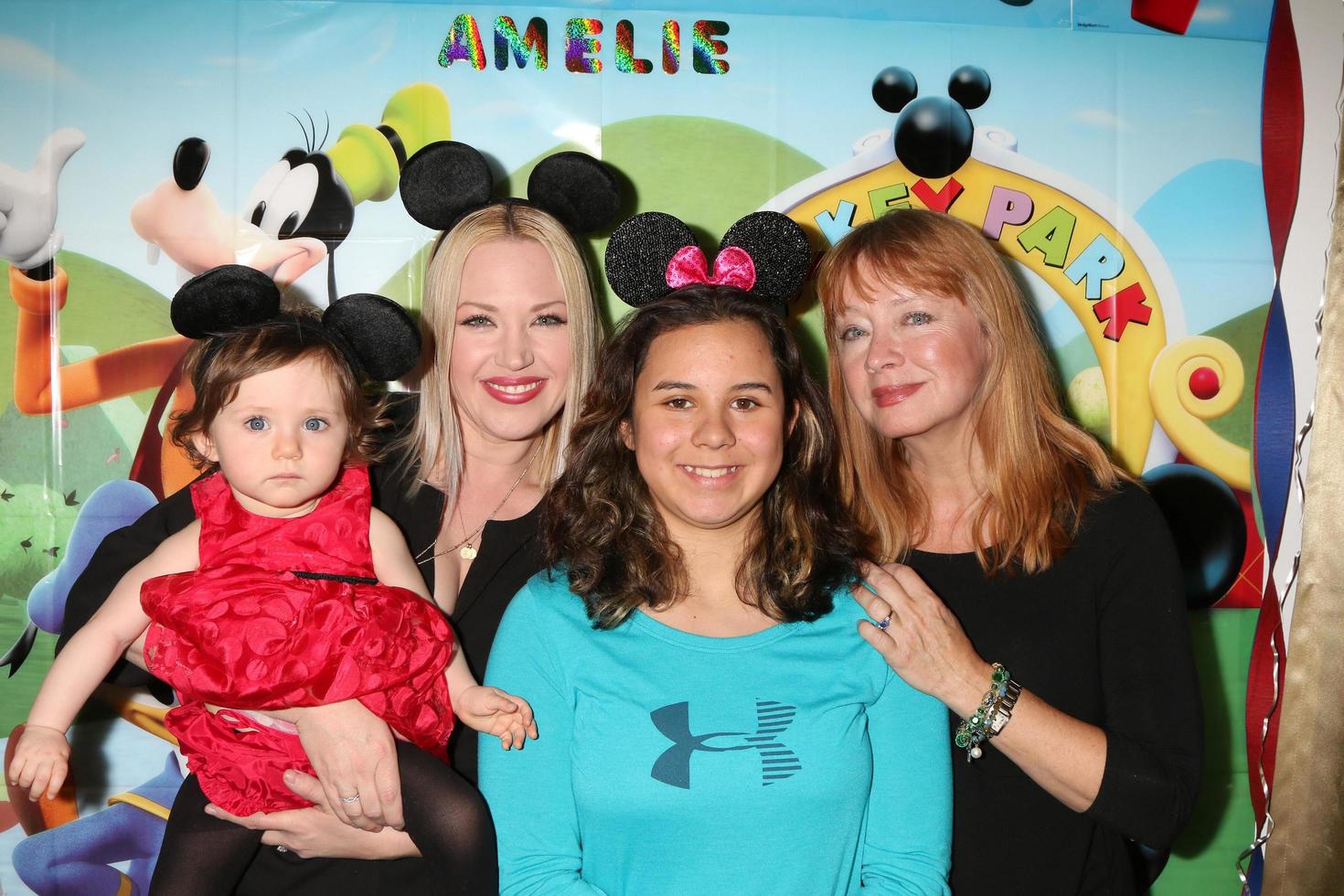 LOS ANGELES, DEC 4 - Amelie Bailey, Adrienne Frantz Bailey, Kylie Lyn Rodriguez, Andrea Evans at the Amelie Bailey s 1st Birthday Party at Private Residence on December 4, 2016 in Studio CIty, CA photo