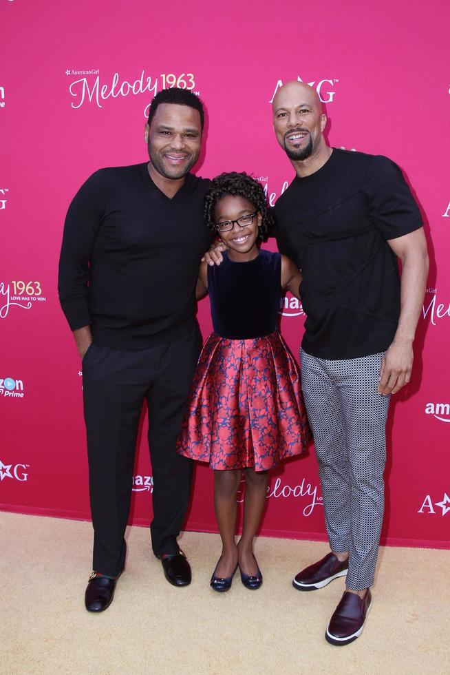 LOS ANGELES, OCT 10 - Anthony Anderson, Marsai Martin, Common at the An American Girl Story, Melody 1963 - Love Has To Win Premiere at Pacific Theatres at The Grove on October 10, 2016 in Los Angeles, CA photo
