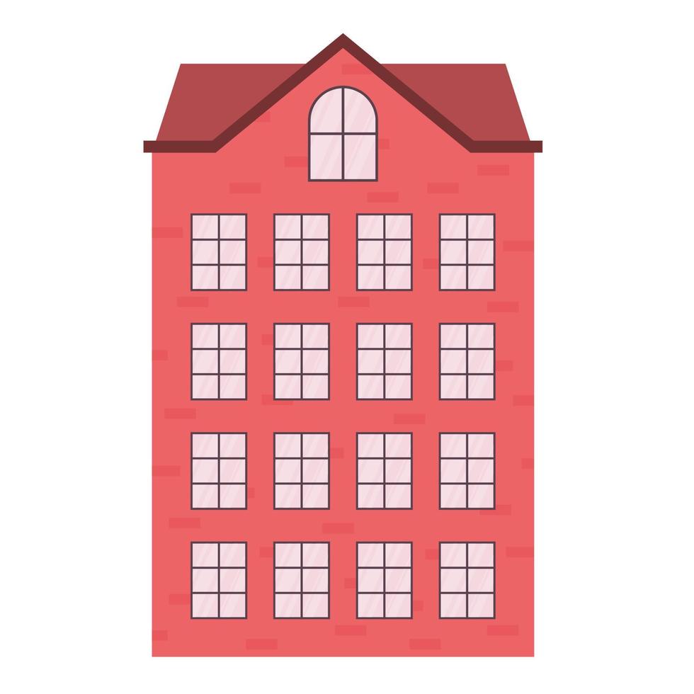 casa moderna rosa vector