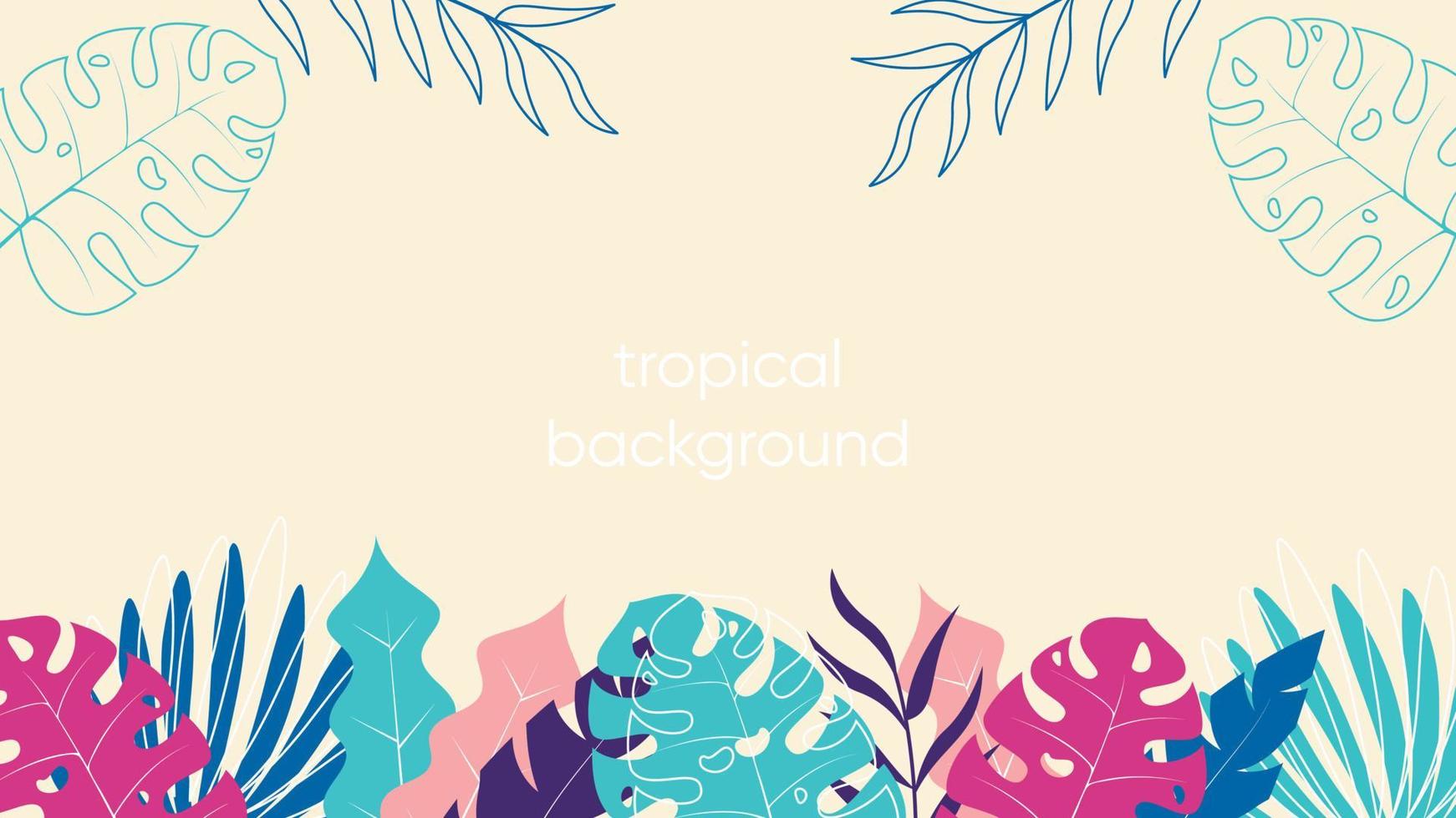 plantilla de fondo tropical vector