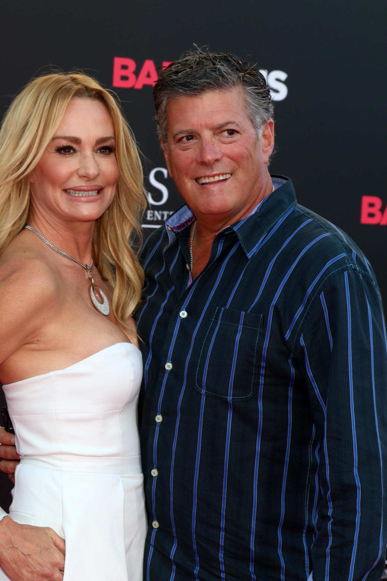 LOS ANGELES, JUL 26 Taylor Armstrong, John H Bluher at the Bad Moms