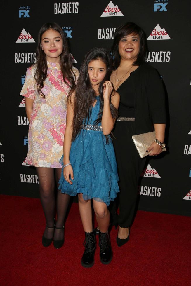 vLOS ANGELES, JAN 14 - Malia Pyles, Julia Gruenberg, Ellen D Williams at the Baskets Red Carpet Event at the Pacific Design Center on January 14, 2016 in West Hollywood, CA photo