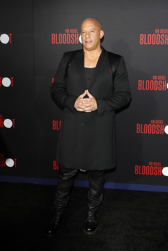 LOS ANGELES, MAR 10 - Vin Diesel at the Bloodshot Premiere at the Village Theater on March 10, 2020 in Westwood, CA photo