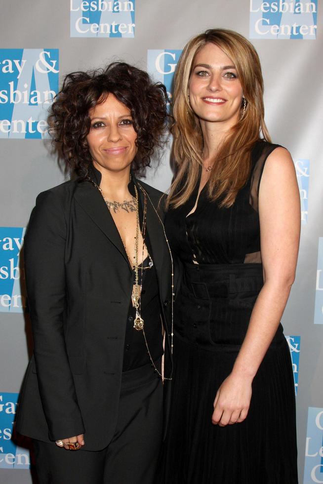 Linda Perry and girlfriend Clementine Ford arriving at the Gay and Lesbian Center An Evening With Women Gala at the Beverly Hilton Hotel in Beverly Hills, California on April 24, 2009 photo