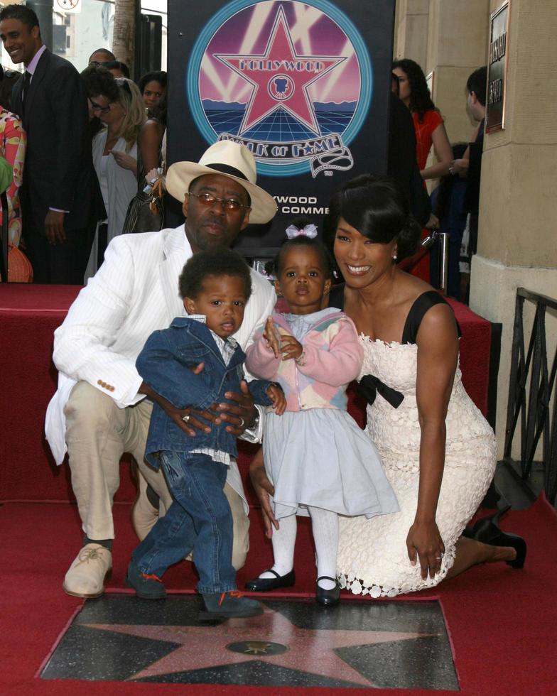 Courtney B Vance, Angela Bassett, and their children Josiah and Bronwyn
Angela Bassett Receives a Star on the Hollywood Walk of Fame
Hollywood Boulevard
Los Angeles, CA
March 20, 2008
 2008 Kathy Hutchins Hutchins Photo