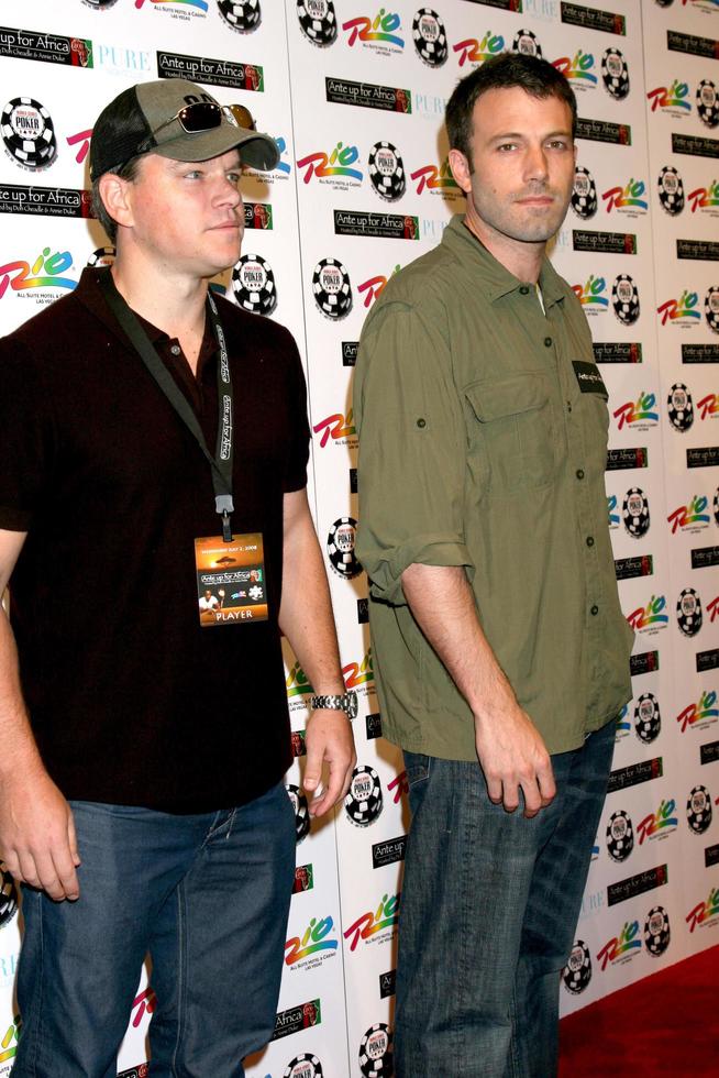 Matt Damon and Ben Affleck arriving at the Ante up for Africa Poker Tournament at the 2008 World Series of Poker, at the Rio All-Suite Hotel and Casino in
Las Vegas, NV
July 2, 2008
 2008 Kathy Hutchins Hutchins Photo