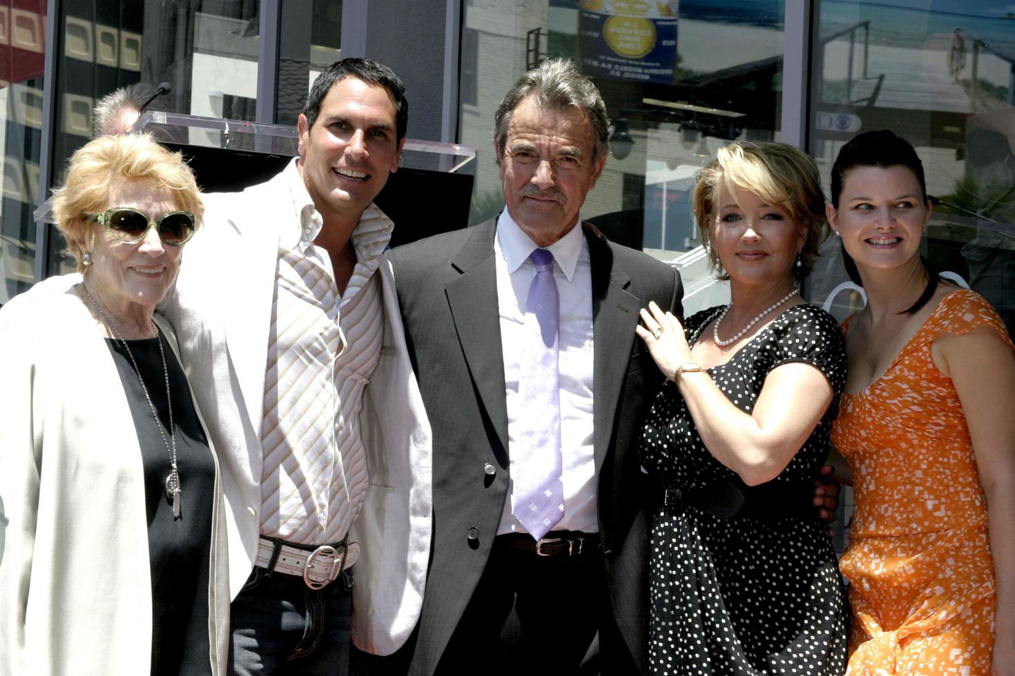 Jeanne Cooper, Don Diamonte,  Eric Braeden, Melody Thomas Scott, and Heather TomEric Braeden receives a star on the Hollywood Walk of FameLos Angeles, CAJuly 20, 20072007 Kathy Hutchins   Hutchins Photo