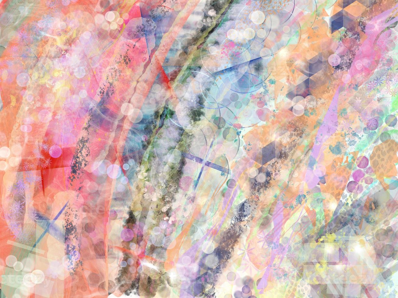 Light tie dye unicorn style print pink yellow splashes and sparks abstract art backdrop photo