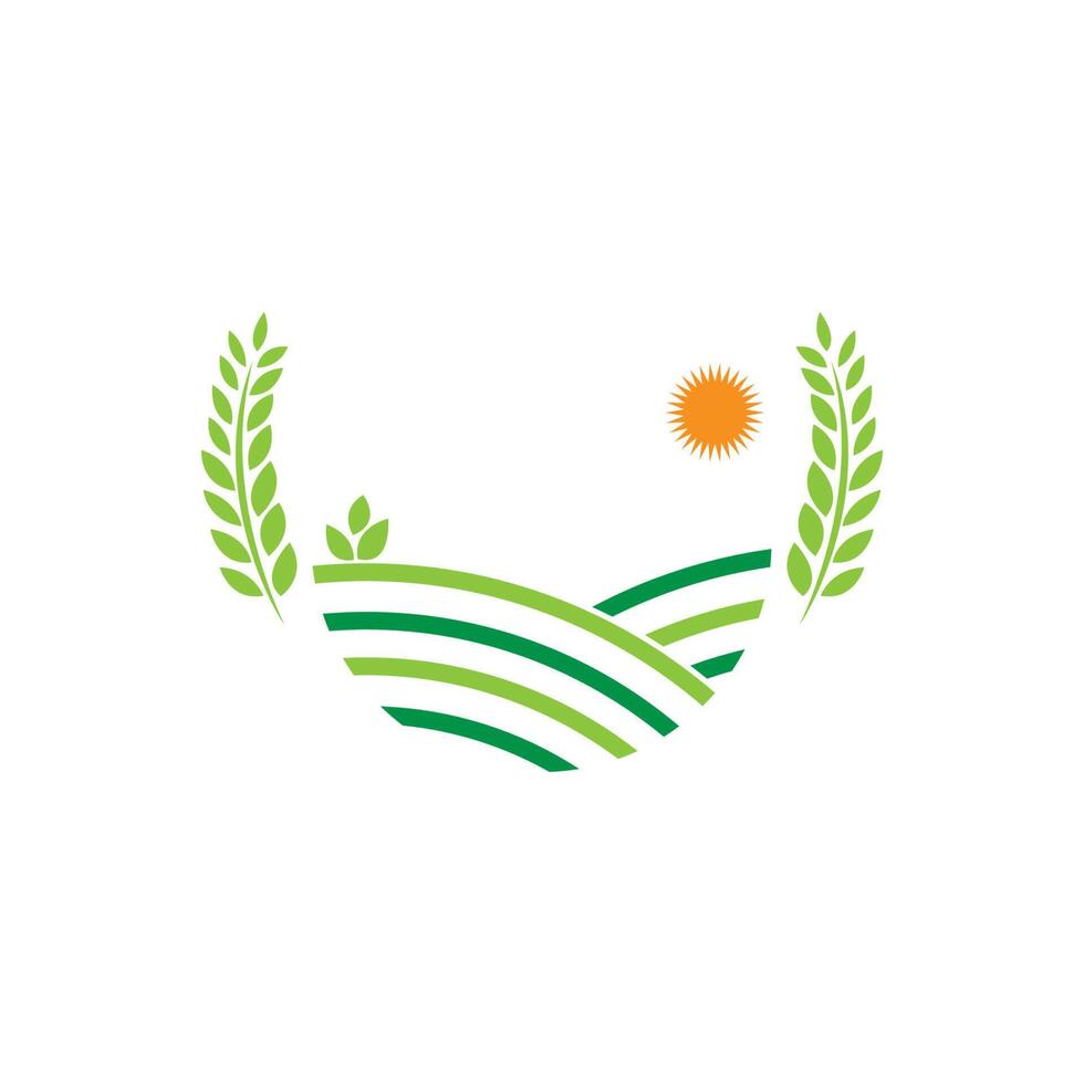 Ilustración de diseño de icono de logotipo de agricultura vector