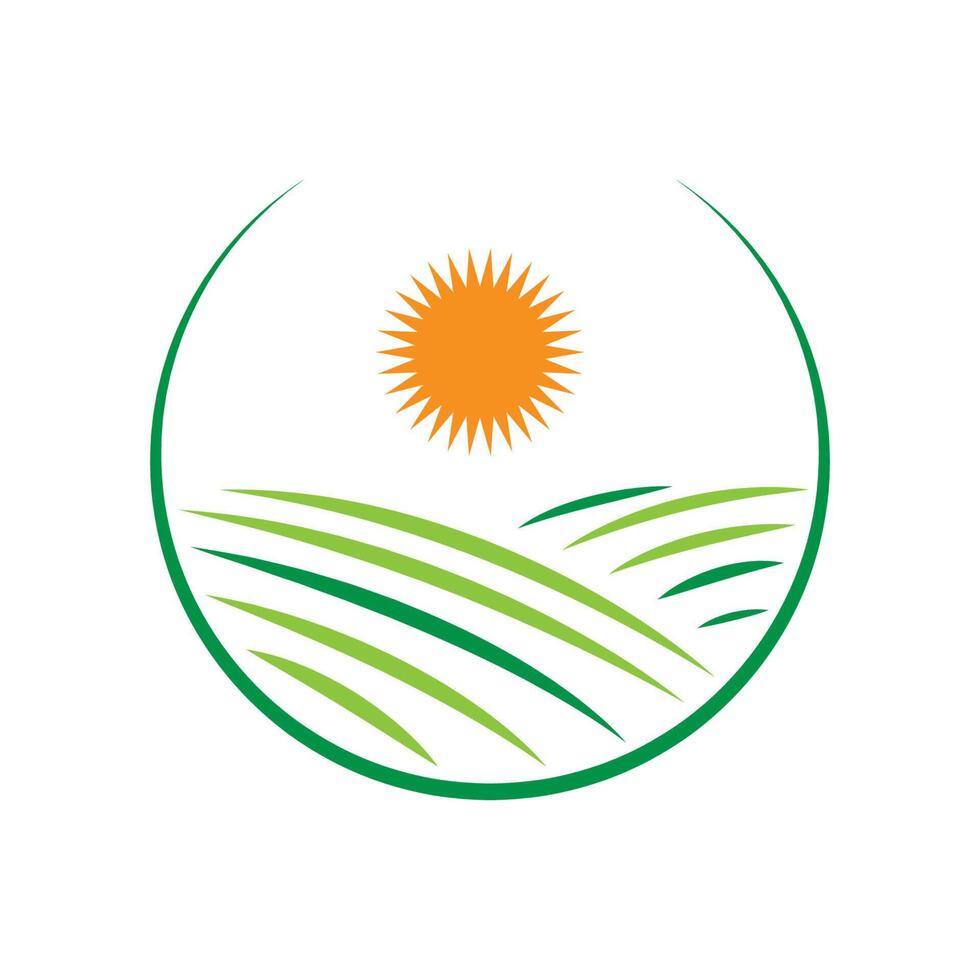 Ilustración de diseño de icono de logotipo de agricultura vector