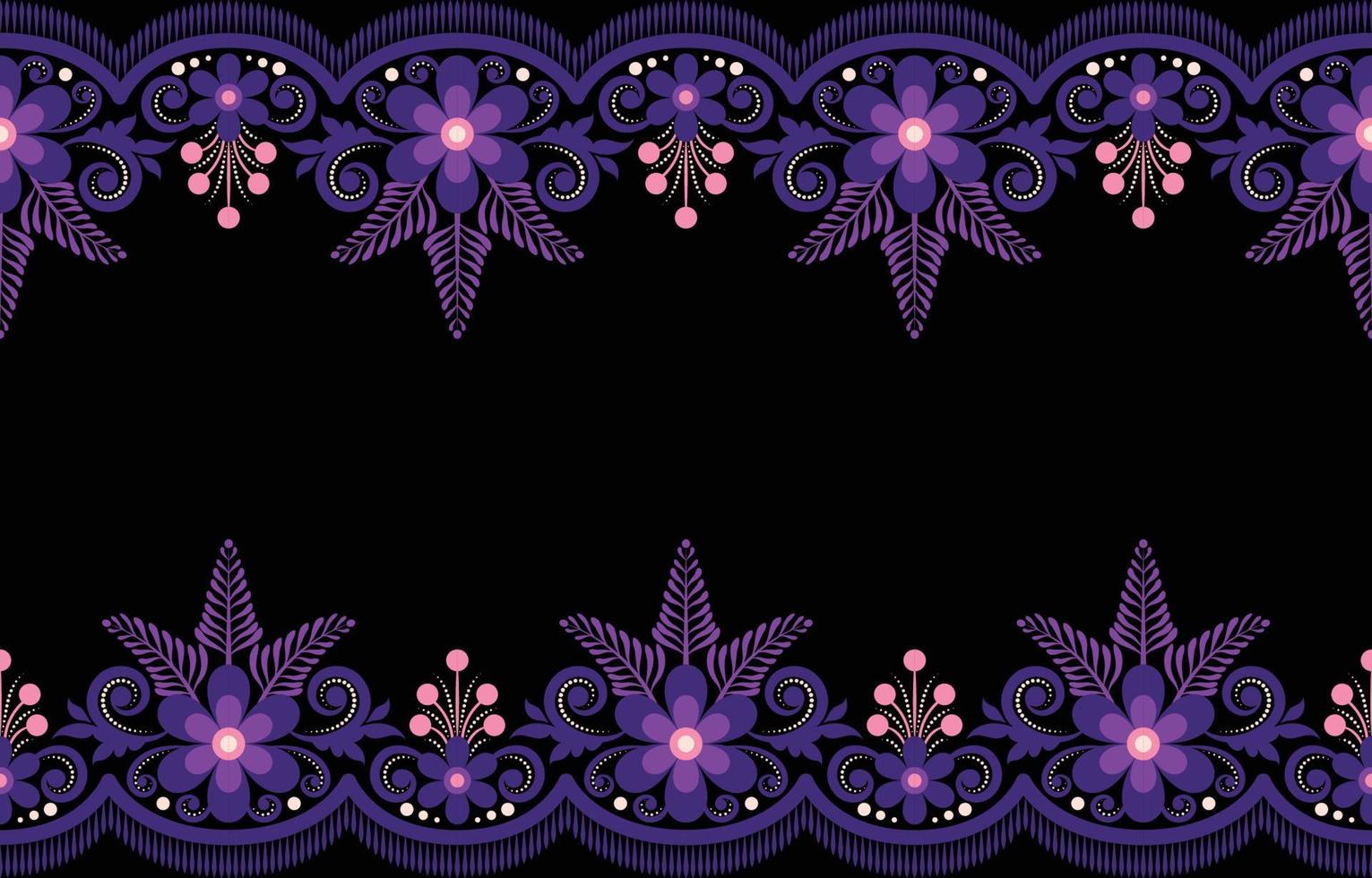 Ethnic floral ikat seamless pattern. floral bohemian, Indian elements. vector