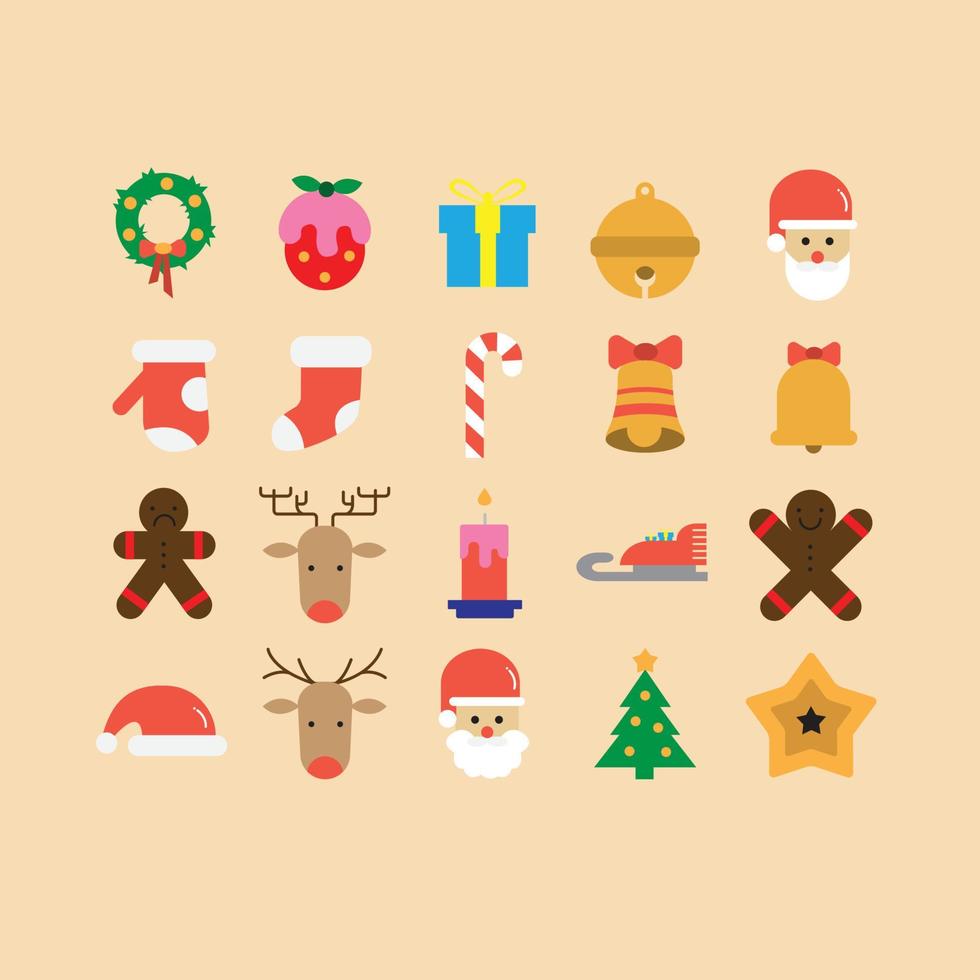 chrismast flat icon illustration vector