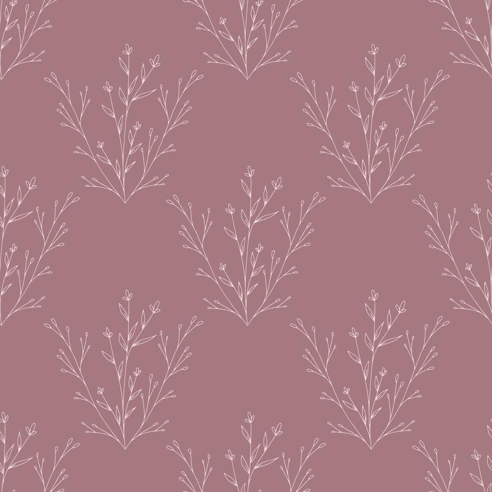 Light delicate flowers on pink background. Floral seamless pattern for fabric cover background. vector graphic