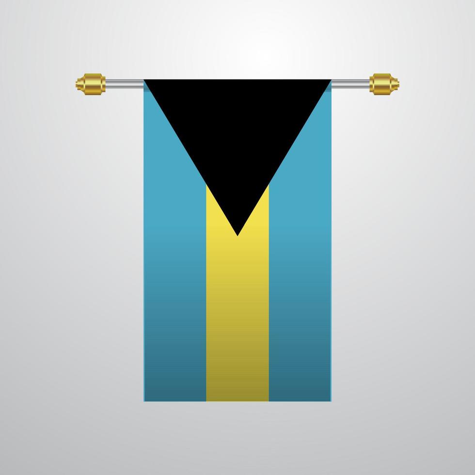 Bahamas hanging Flag vector