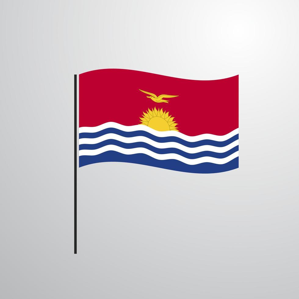 Kiribati waving Flag vector