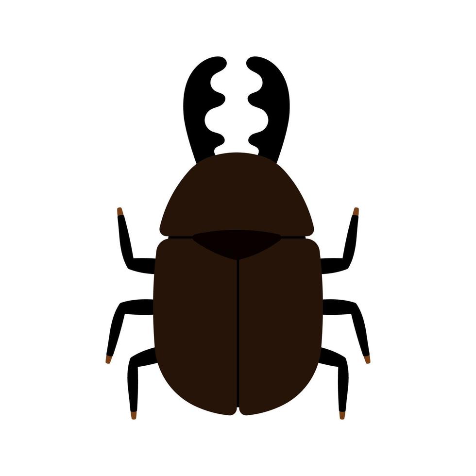 Cute Stag Beetle Insect Animal Animated Vector Illustration