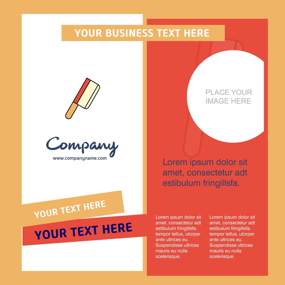 Butcher knife Company Brochure Template Vector Busienss Template