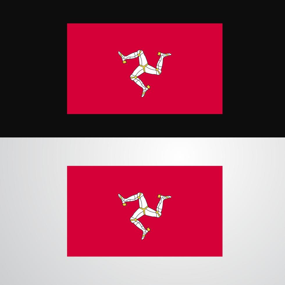 diseño de banner de bandera de isla de man vector