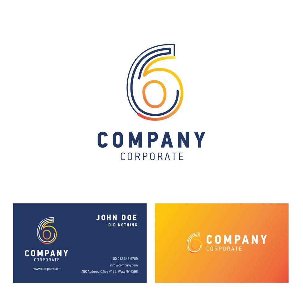 6 company logo design vector