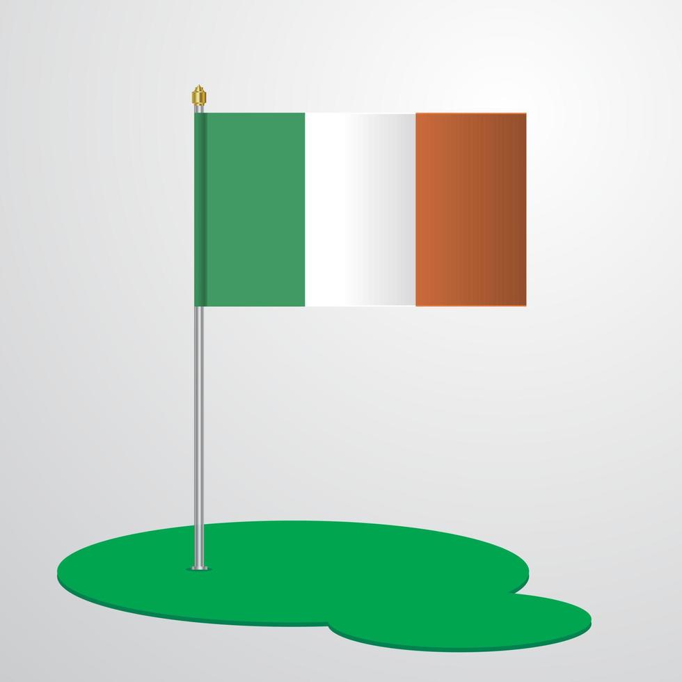 Ireland Flag Pole vector