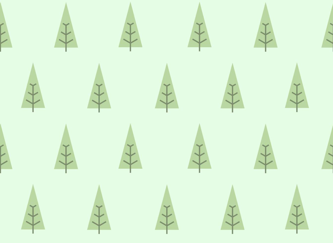 Seamless pattern with spruces. Christmas texture in flat style. vector